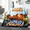 Custom Name Grizzly Lemmings Adventure Flannel Blanket for Super Soft Cute Comfort Blanket for Travel Bedding Couch Sofa Blanket