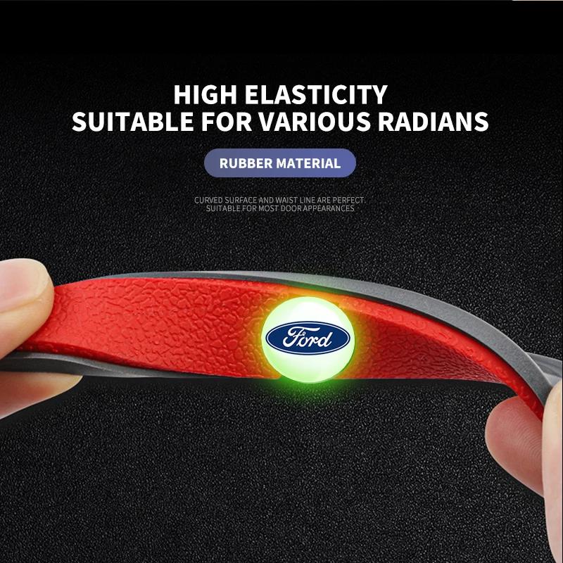 Hot Car Door Rearview Protection Sticker Wear Anti Scratch Luminous Protector Strip For Ford Ranger Focus Kuga Mustang Mondeo Fu
