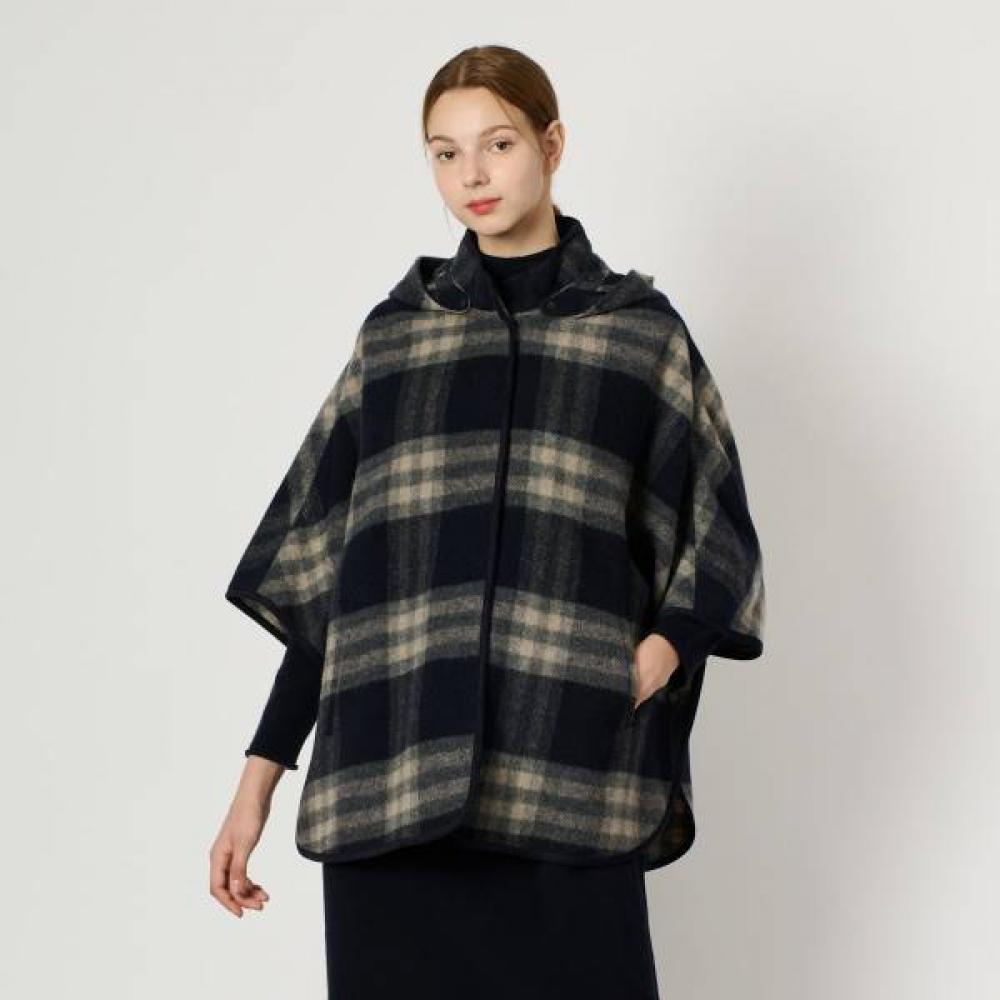Bcbg Check Hood Cape B4w9h815 Dark brown (75)/FREE