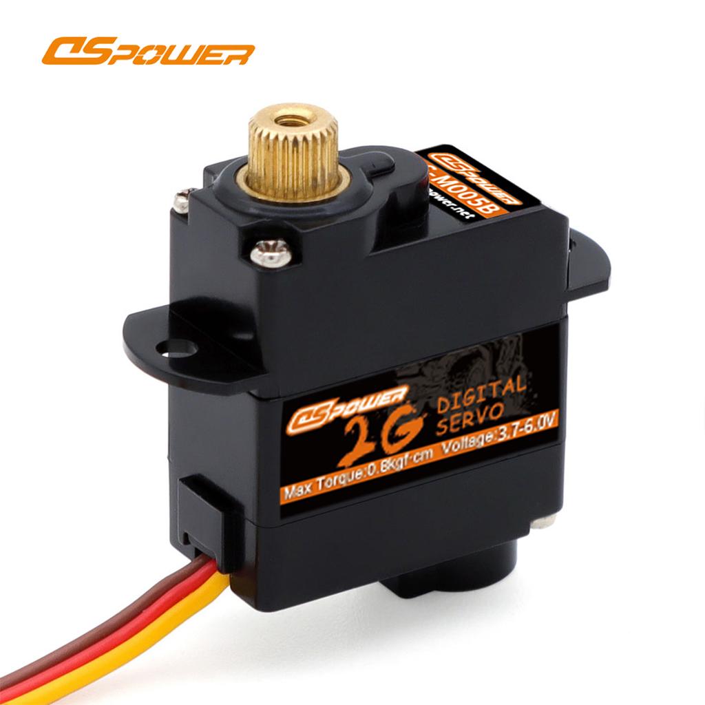 DSPOWER 1/5/10PCS 2G Micro Metal Gear Digital Servo Mini Motor for RC Car Airplanes Fixed-wing Helicopter Boat Duct Plane Robot