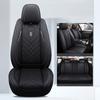Coprisedili per Auto a 5 Posti in Pelle PU con Supporto Lombare Fisso, Comodi, Traspiranti, Eleganti, Cuscini Coprisedile Auto a Copertura Totale, per Tutte le Stagioni