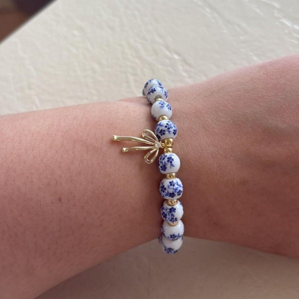Metal Beads Beads Bracelets Elastic New Chinese Style Bracelet  Decoration