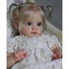 Realistic Silicones Baby Girl Doll 21inch with Flexible Joint for Kids Play Realistic Baby New Borns Asleep Toy Soft