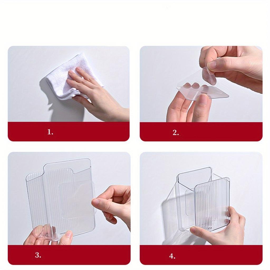 Plastic Wall Mount Organizer Storage Box Container Bin for Dorm Bathroom and Office Phone Holder Basket
