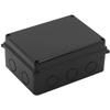 Project Box IP65 Waterproof Dustproof Junction Boxes ABS Plastic DIY Electronic Case, Indoor & Outdoor Electrical Box Power Cord Enclosure Black