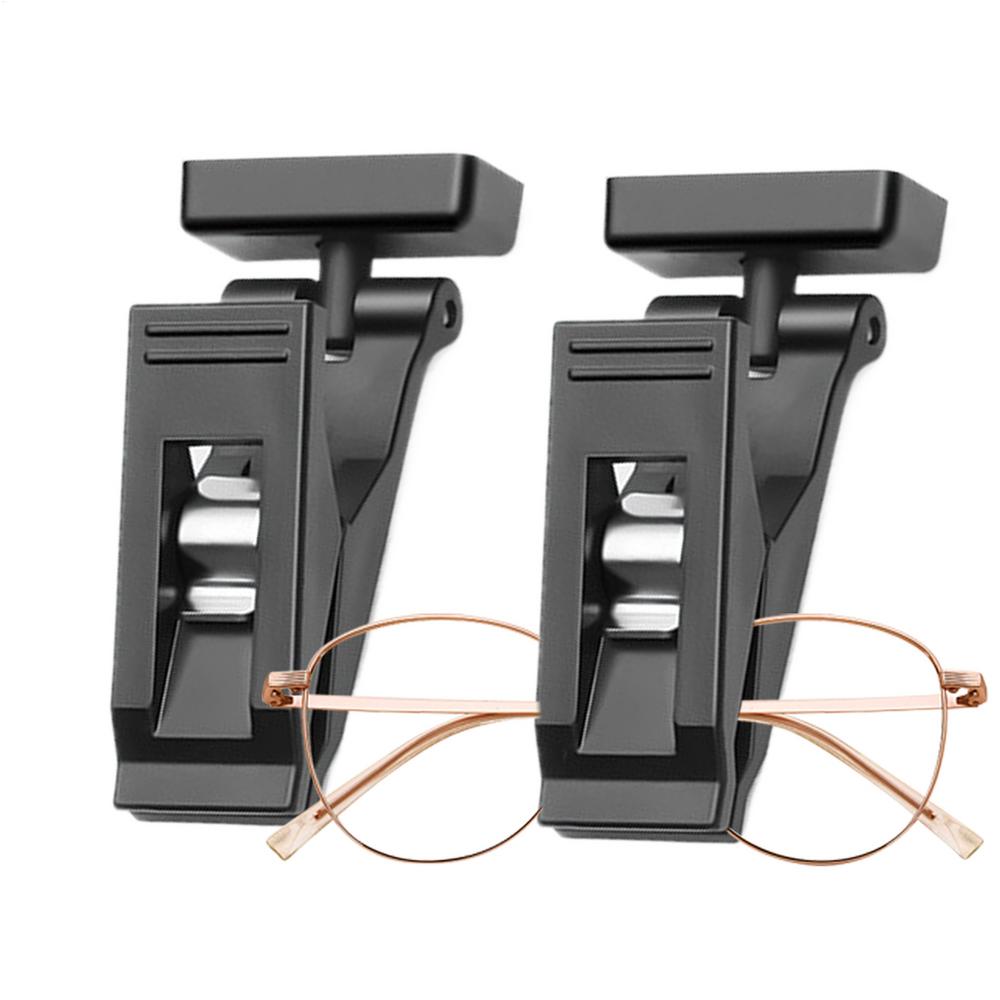 For General Car Ticket Holder Magnetic Car Card Holder Storage Clips 2 Pieces Adhesive Storage Organizer Clamp Hanger Hooks For