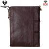 Humerpaul Genuine Leather Bifold Wallet For Men Slim RFID Blocking Credit Card Holder Credential Purse Zipper Coin Purse Male Money Bag