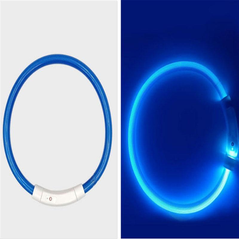 USB Rechargeable LED Dog Collar 3 Modes Glowing Light for Cats Dogs Pet Safety Night Walking Loss Prevention