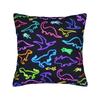 Different Types Of Dinosaur Pattern Pillow Cover Kawaii Pillow Case For Sofa Home Decor Soft Cushion Cover Gift