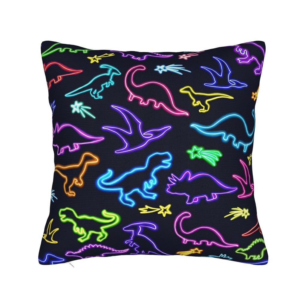 Different Types Of Dinosaur Pattern Pillow Cover Kawaii Pillow Case For Sofa Home Decor Soft Cushion Cover Gift