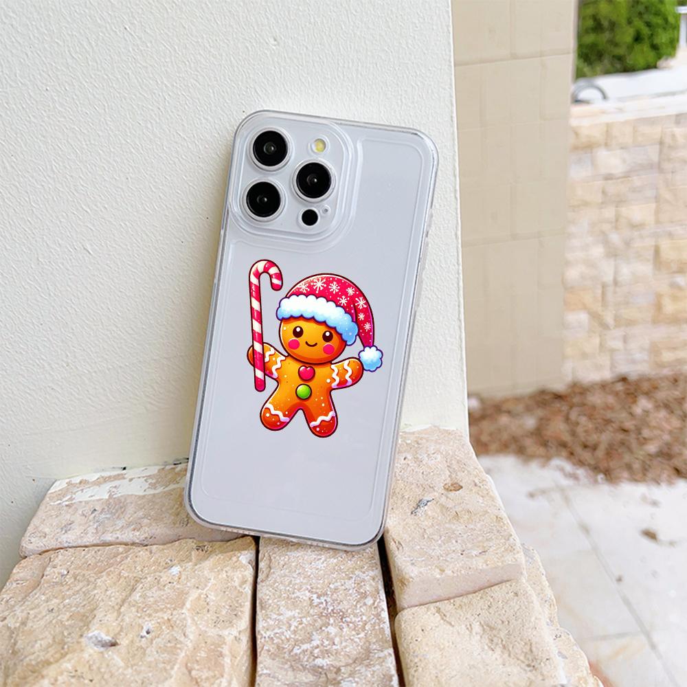 

N100 Веселые рождественские высококачественные прозрачные чехлы для телефонов iPhone 16 Pro Max Samsung S23 Ultra A15 A35 A54 Xiaomi Redmi Note13 Мягкая противоударная задняя крышка Samsung A51