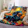 1PC Dachshund Art Print Blanket, Throw For Sofa, Bed, Travel, Camping, Livingroom, And Bed, Printing Blanket With Soft And Warm Fabric yy250918158
