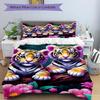 3pcs Tiger Cubs Duvet Cover Set -Includes 1 Duvet Cover and 2 Pillowcases, No Quilt Core, All-Season Home Decor  Yy251111196