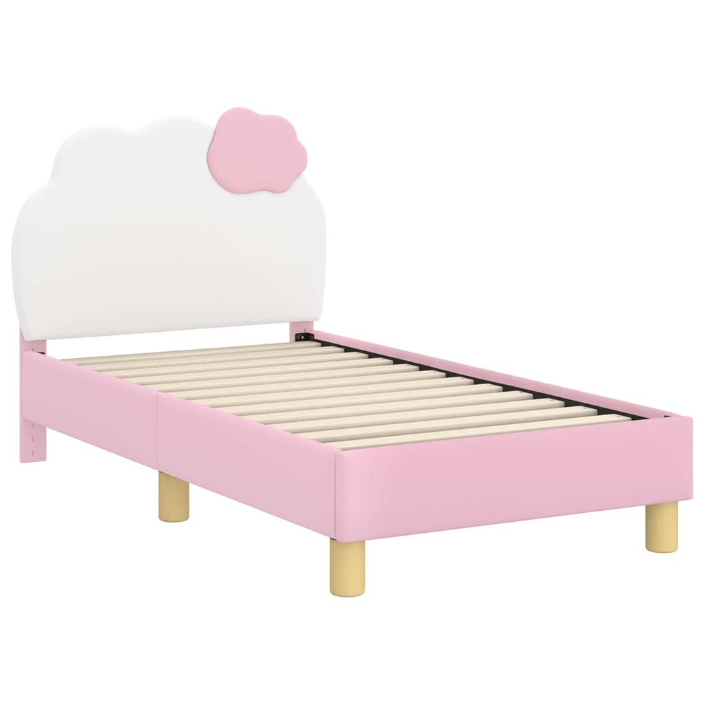 Kids Bed Frame with Headboard Pink 70 x 140 cm PU
