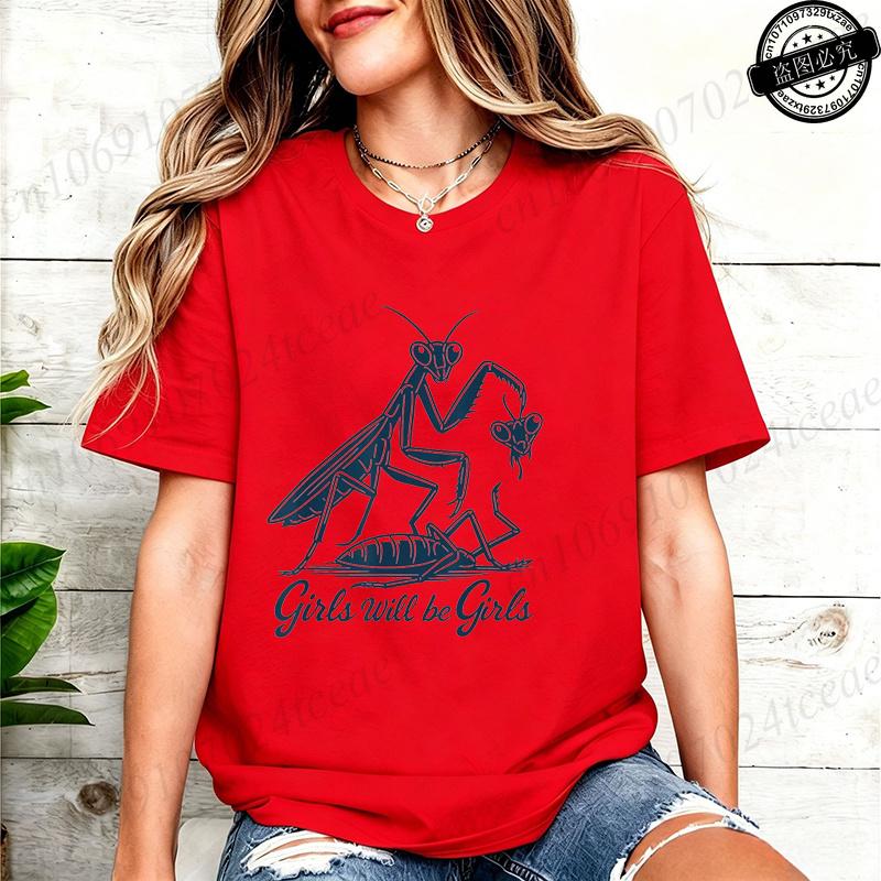 Dameskleding Meisjes Blijven Meisjes Print T-shirt Hipster T-shirts Casual T-shirt Ronde Hals T-shirt Grafisch T-shirt Korte Mouw Kleding