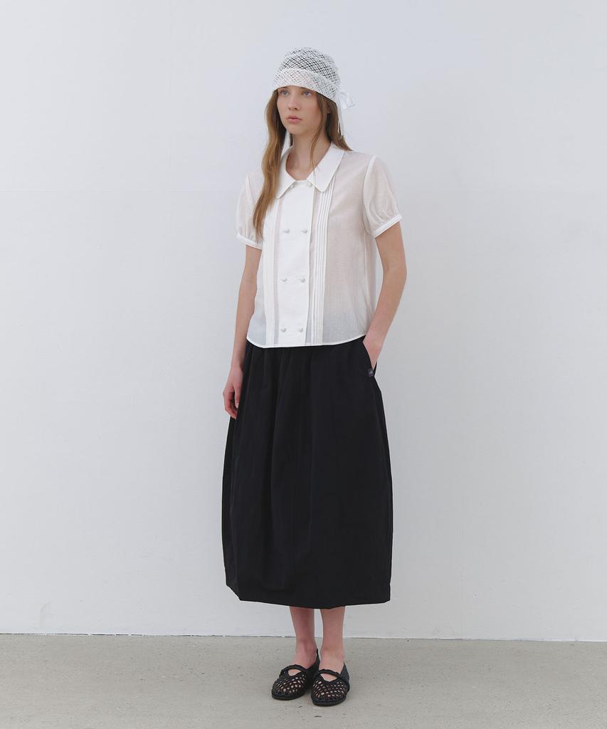 Cluny Tulip Volume Long Skirt - White