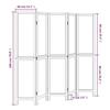 VidaXL Room Divider 5 Panels, Room Separator, Privacy Screen, Bedroom Living Room Screen, White Wood 358678