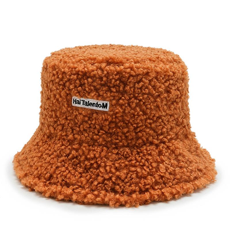 FallSeason and ColdSeason Fisherman Hat Women Korean Style Trendy Cold Resistant and Warm Basin Hat Styleable Fleece Sun Hat Lamb Velvet Hat