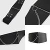 Chain Simple Decoration Women Elastic Wide Belt Cummerbund For Youth Fashion