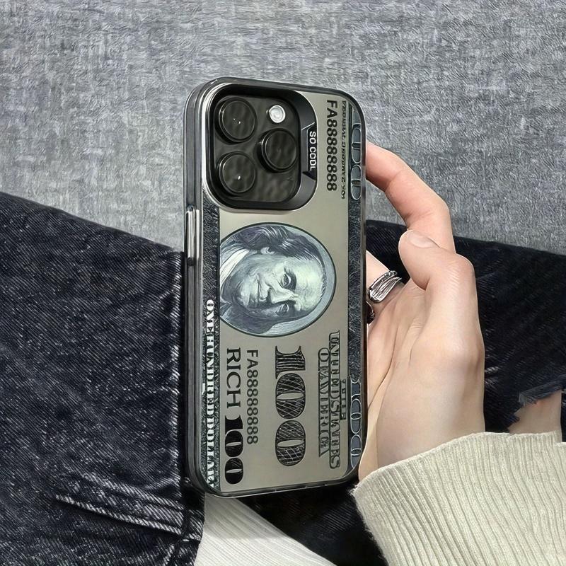 New $100 Banknote Pattern Phone Case Suitable for iPhone 17, 16, 15, 14, 13, 12, 11 Pro/Max/Plus Anti Drop and Shockproof