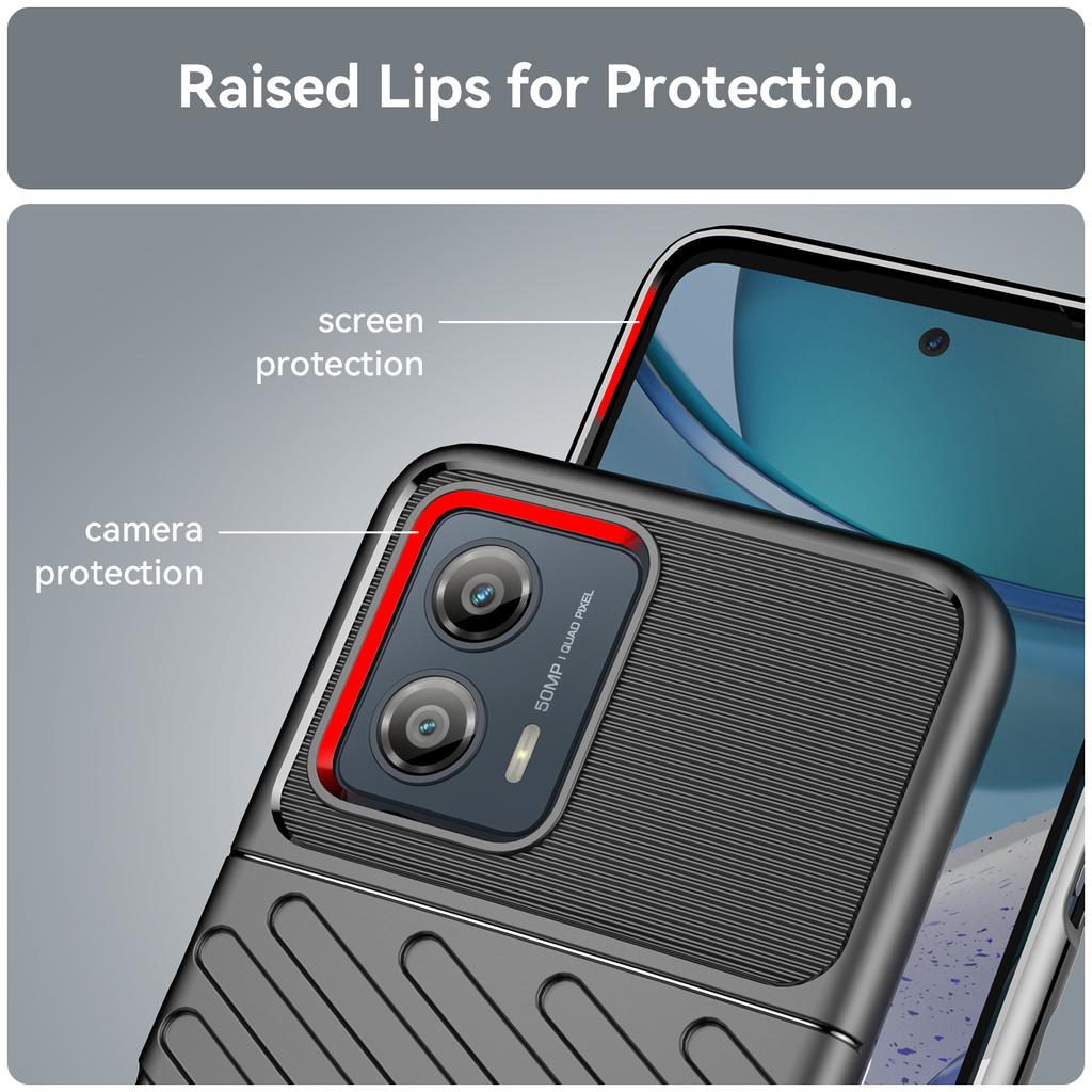 Für Motorola Moto G53 5G Thunder Serie Handyhülle Verdickte TPU Handyhülle Köperstruktur Rutschfeste Handyhülle