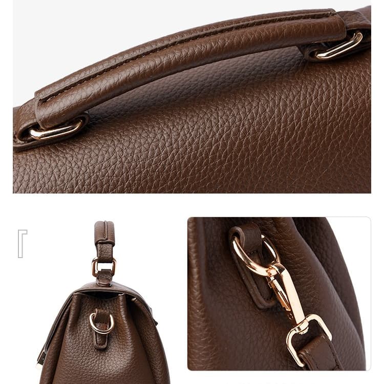 Lychee pattern metal lock handbag women's shoulder bag