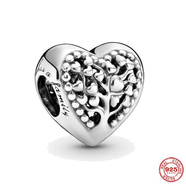 Infinity Mom Love Heart Crown Life Tree Charm Bead Fit Original Fashion Charms Silver 925 Bracelet Women Jewelry