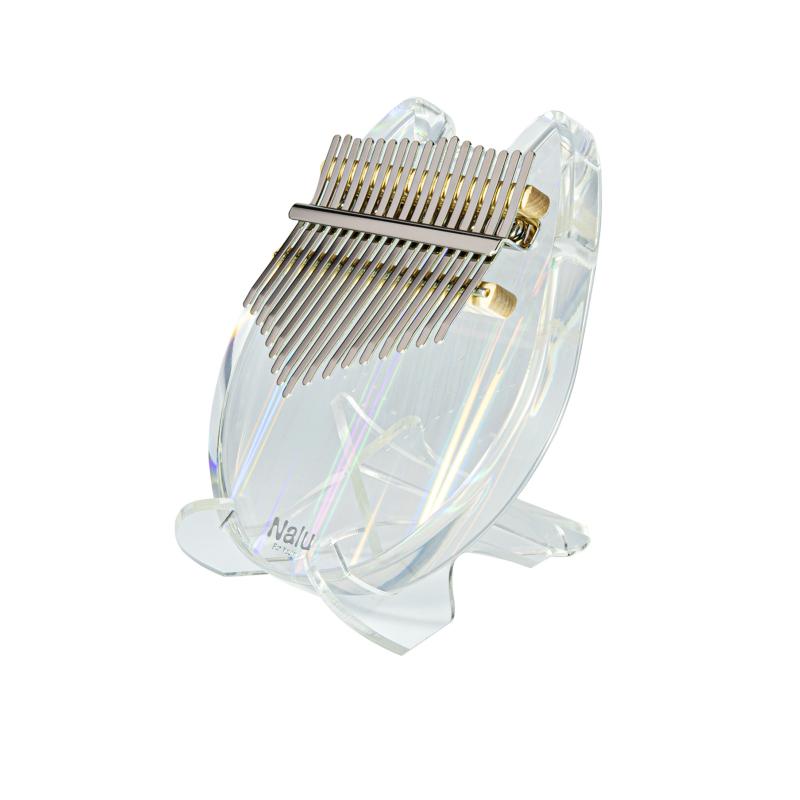 Kalimba-Acryl, 17 Tasten, transparentes Kätzchen-Daumenklavier, Mbira mit Stimmgerät, Hammerhalter, Kalimba-Hülle