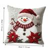 Cute 2D Flat Printing Christmas Pillow Covers Soft Flower Throw Cushion Case Ball Square Xmas Tree Pillowslip Car