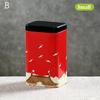 Tin Plate Storage Box Sealed Tea Caddy Small Square Coffee Jar Tea Leaves Container Cans Small Tinplate Spices Storage Boxes