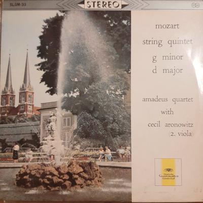 LP WOLFGANG AMADEUS MOZART AMADEUSQU Strijkkwintetten g-mineur KV 516 D SLGM33 DEUTSCHE GRAMM Japan Klassiek Gebruikt