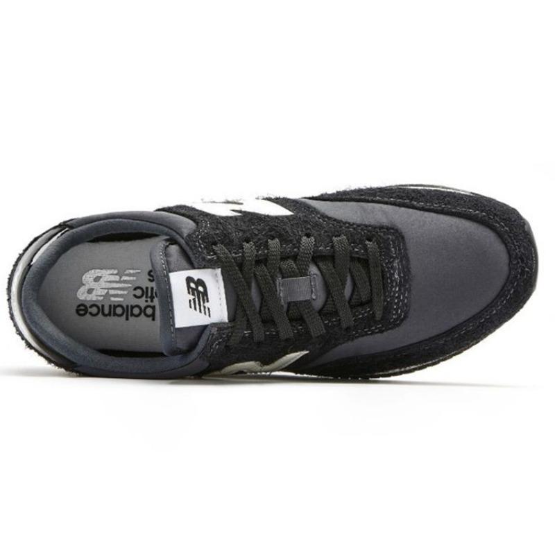 New Balance Comp 100 Women Retro Comfort Split Leather Synthetic Leather Low Casual Running Shoes Black Gray WLC100JB
