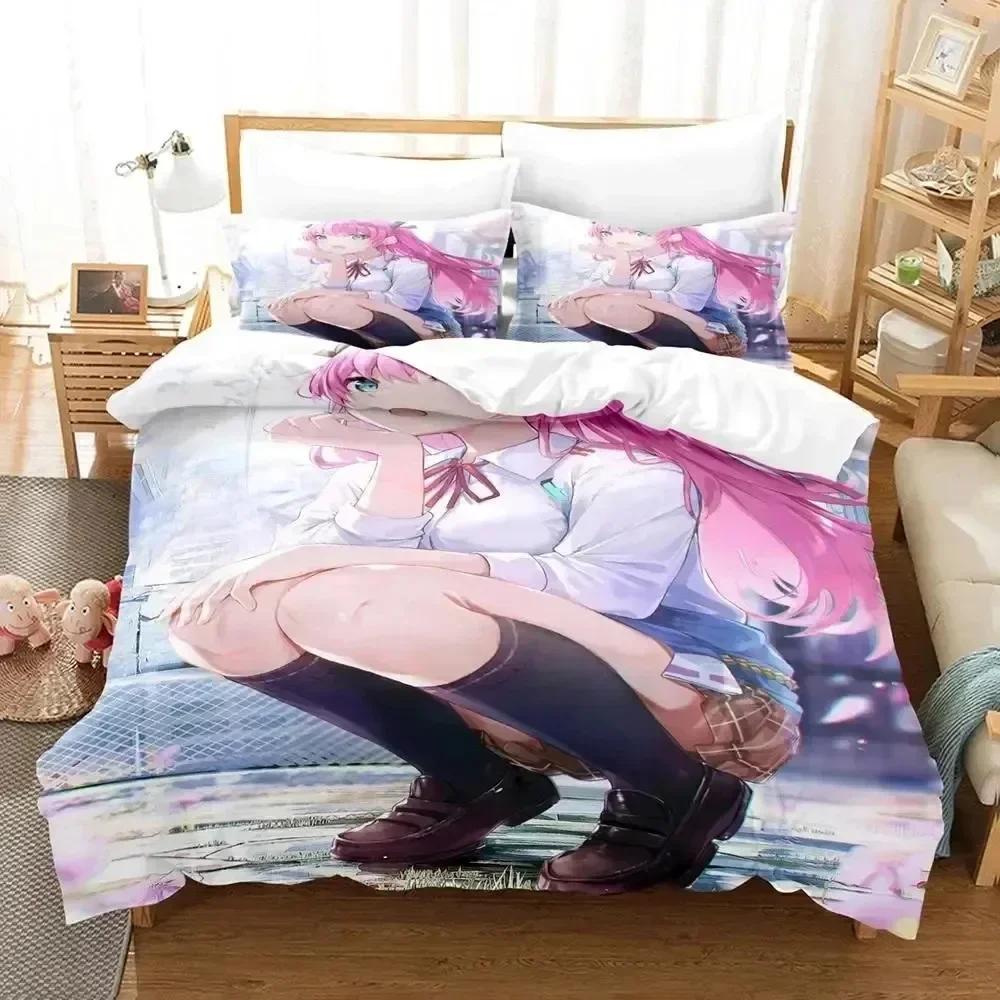 Comforter Top 3D Print Anime Heaven Burns Red Bedding Set Bed Set Comforter King Queen Size Boys Adult