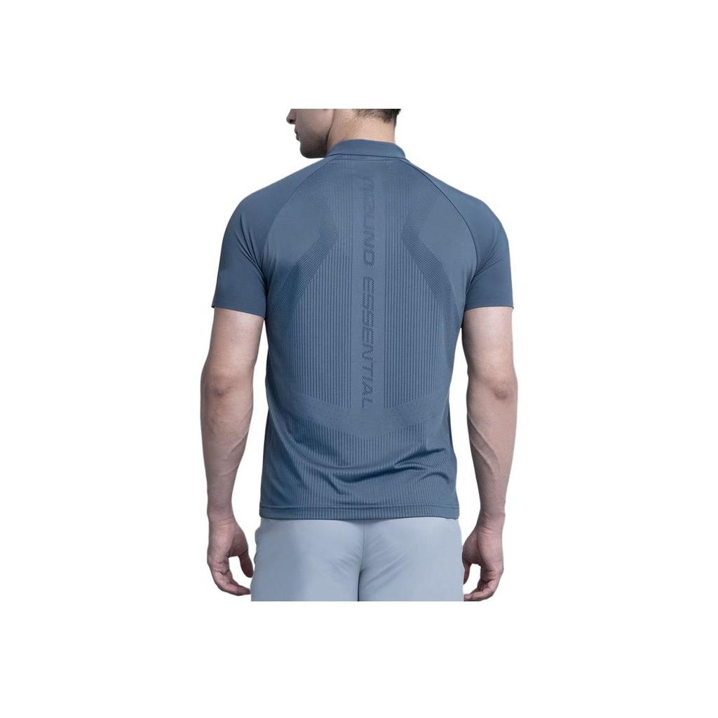 Mizuno Solid Color Simple Straight Cut Quick Dry Short Sleeve Polo Shirt Men Polo Shirts Stardust-Blue K2CA41A6-27