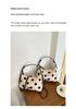 Korean Patchwork Polka Dot Linen Tote - Women's 2026 Summer Large Capacity Fashion Crossbody Bag