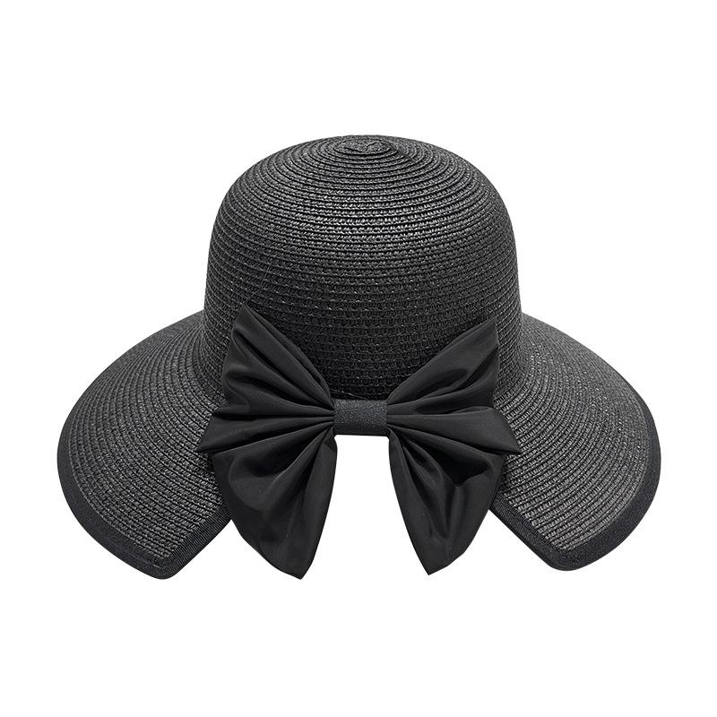 Women's Straw Hat Summer Sun Hat Beach Vacation Large Eave Face Shading Sun Hat Sun Protection Grass Woven Hat