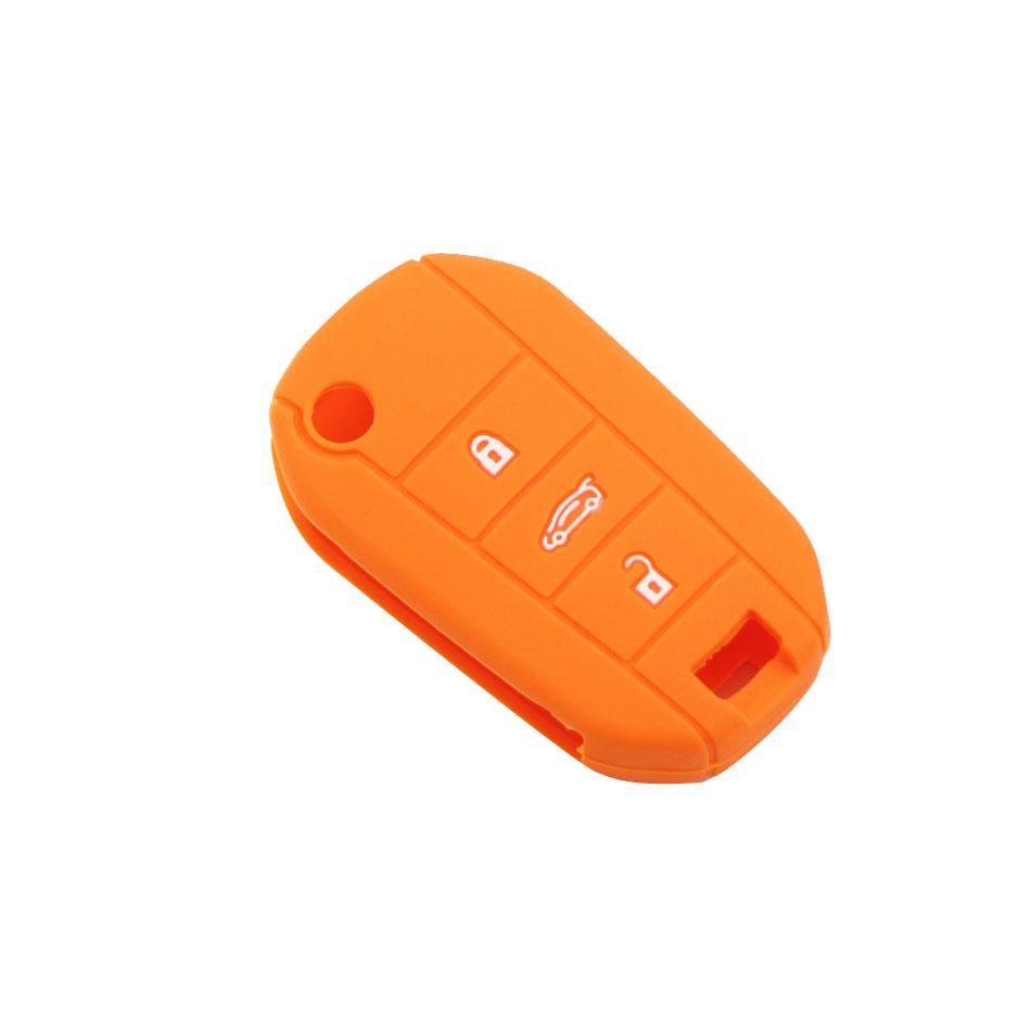 

3 Button for Peugeot 3008 208 308 508 408 2008 for Citroen C4 CACTUS C5 C3 C4L Protector Silicone Key Case Cover оранжевый