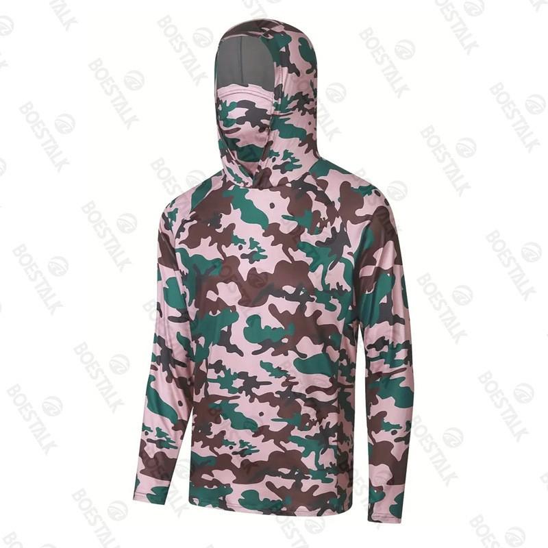 Mens Quick-Dry Fishing Hoodie With UPF 50 UV Protection Dust-Resistant Face Cover Lightweight Breathable Outdoor Sportswear