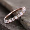 Diamond Rose Gold Ring Womens Versatile Temperament Ring Holiday Gift
