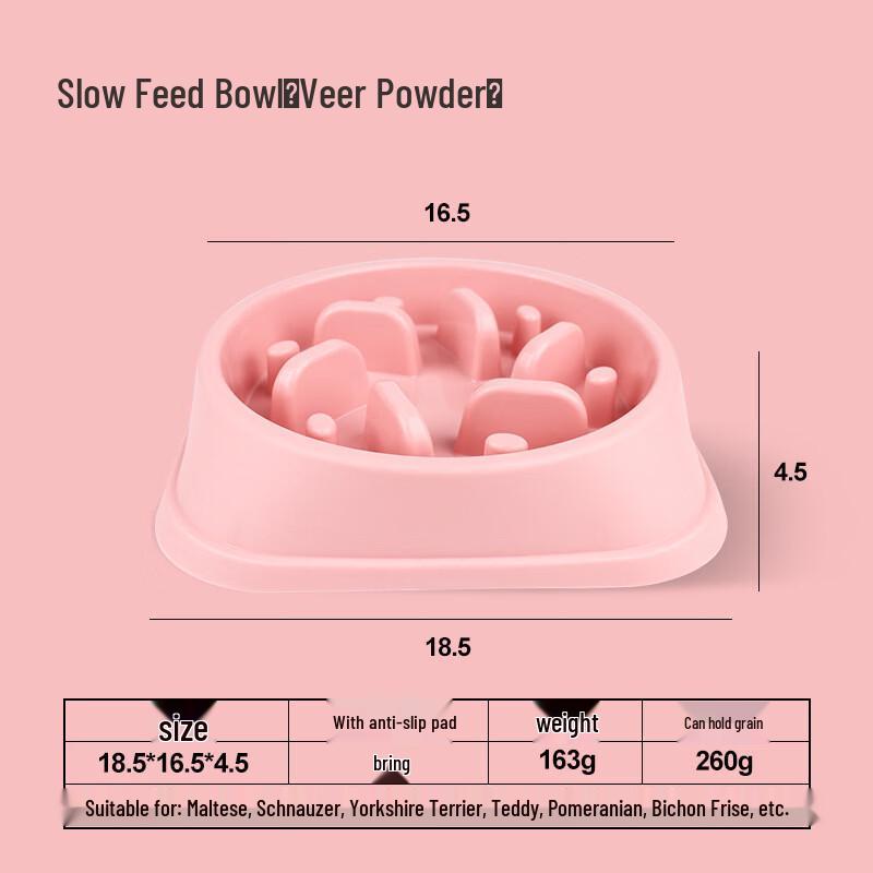Slow Feeder Pet Bowl with Anti-Slip Base