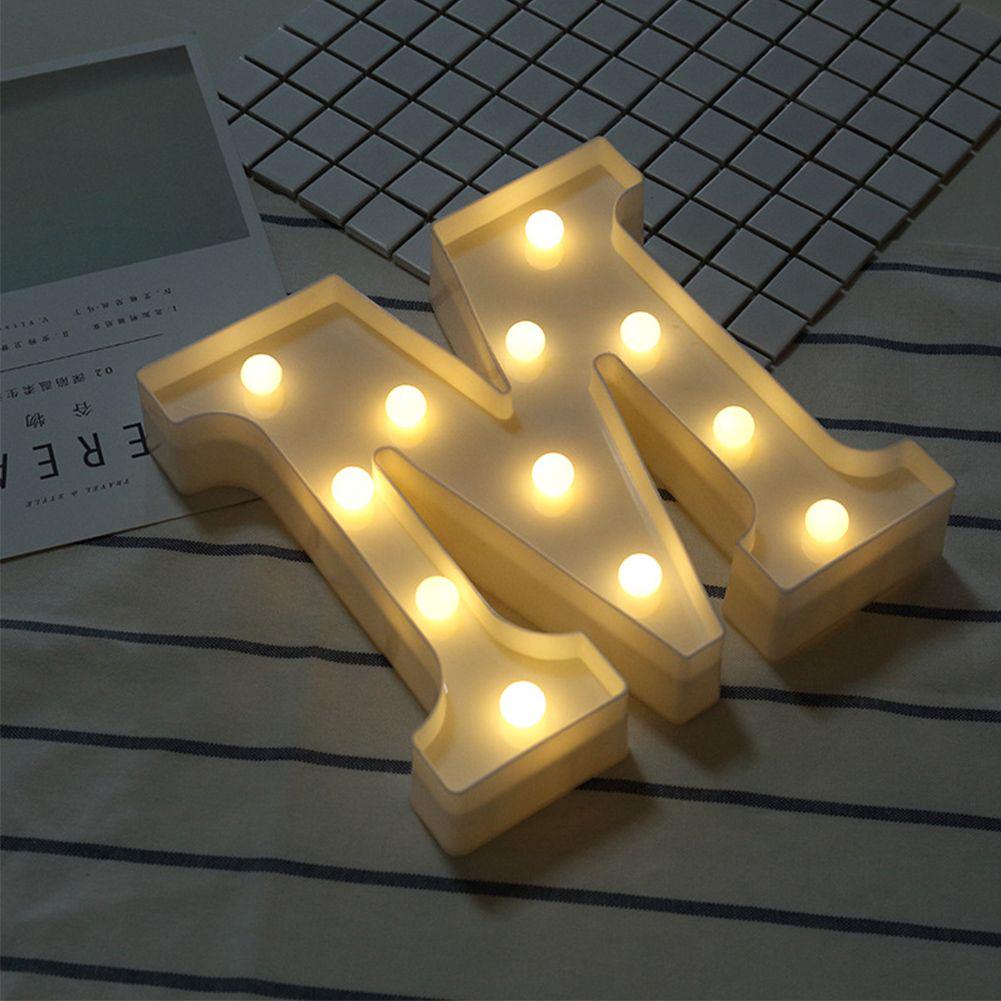 26 Alphabet Letters LED Light Wall Hanging Wedding Birthday Party Home Decor Hot