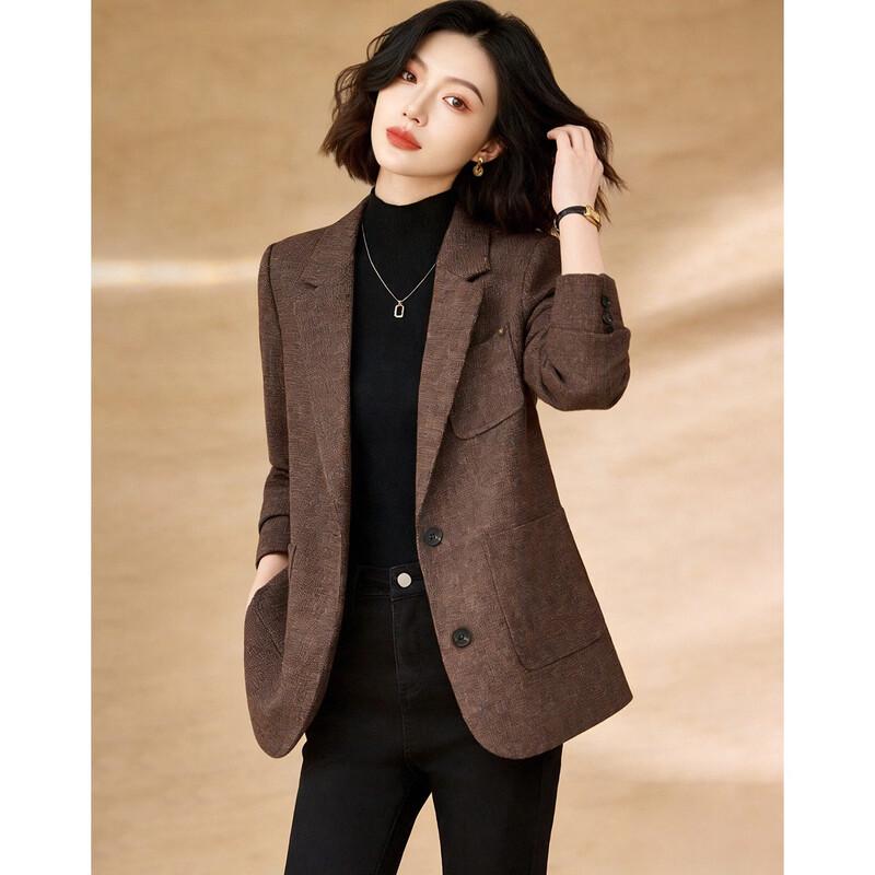 EST+II Women's Slim Fit Single-Button Notch Lapel Blazer