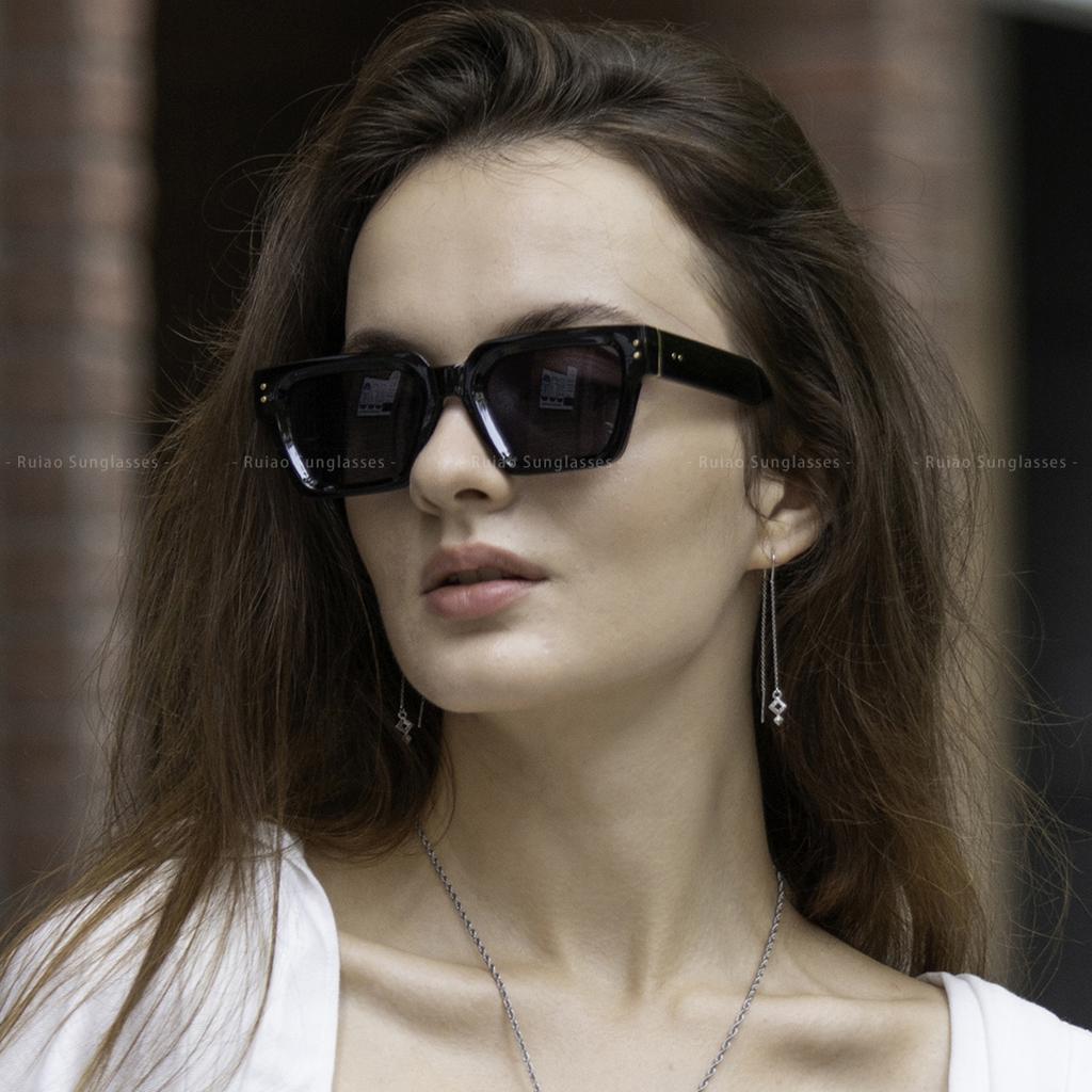 Ruiao Whole Luxury Premium Shades Designer Black Brand Sunglasses Mens Square Sun Glasses For Women