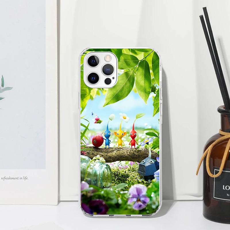 Game P-PikminS 4 Phone Case For Iphone 17 Air 16 15 Plus 16E 14 Pro Max 13 Mini 12 11 7 8 SE Fundas Soft Back Cover 17 Air 16 15