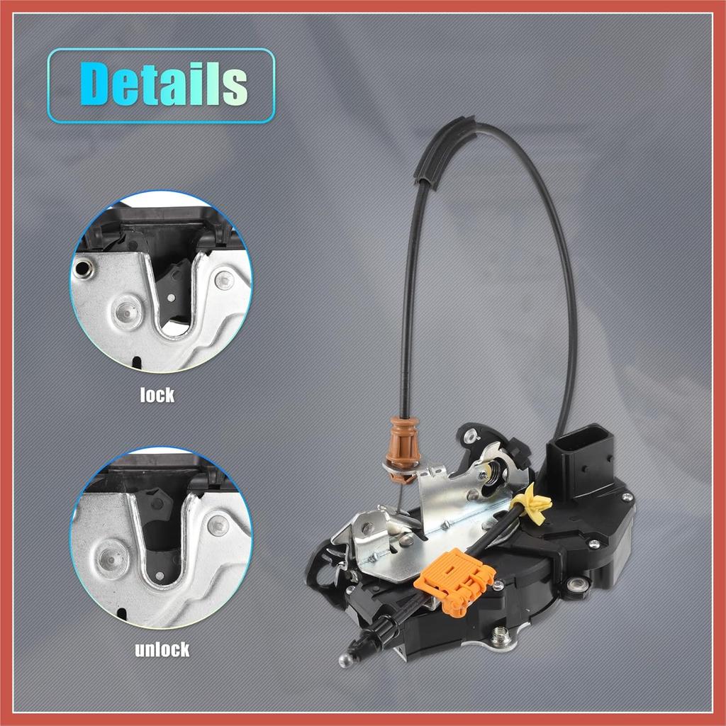 ACROPIX Front Left Driver Side Power Door Lock Actuator Motor with Cable for Chevrolet Silverado 1500 2500 3500 2010-2013 for GMC Sierra Door Latch