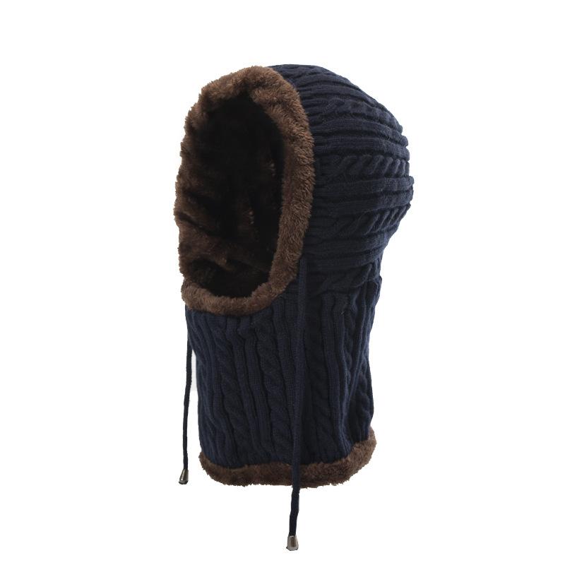 Pull tricoté en peluche pour femmes, pâte frite torsadée, écharpe une pièce, chapeaux d'oreilles en laine, hiver