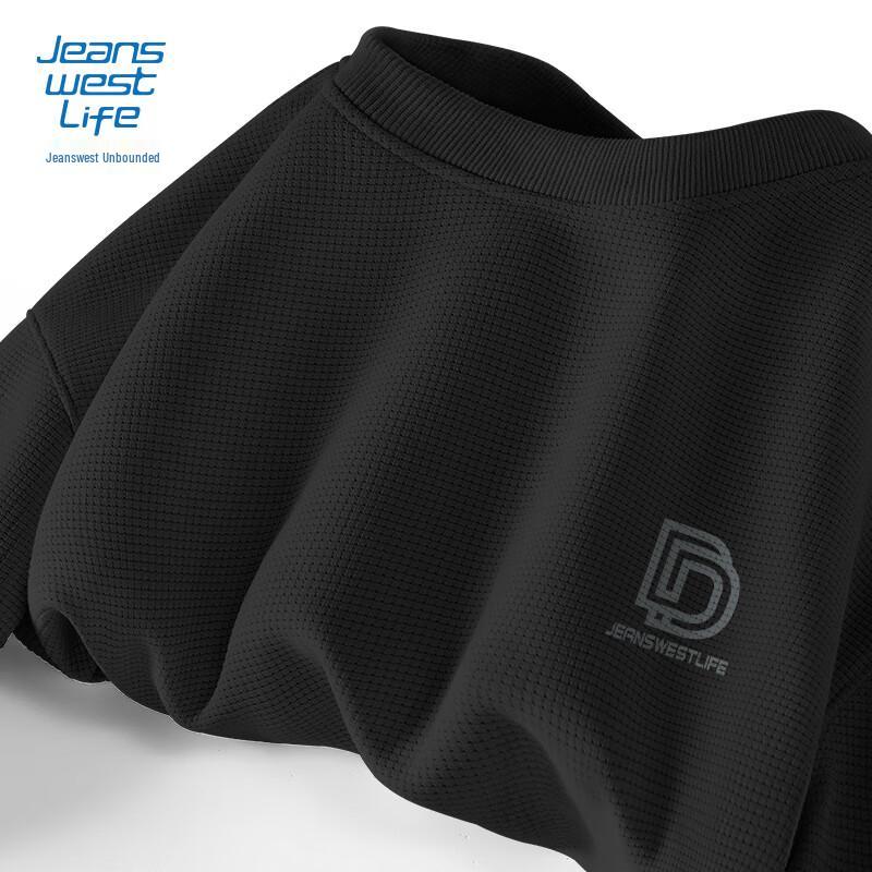 Jeanswest LIFE Men's Waffle Knit Round Neck Sweatshirt