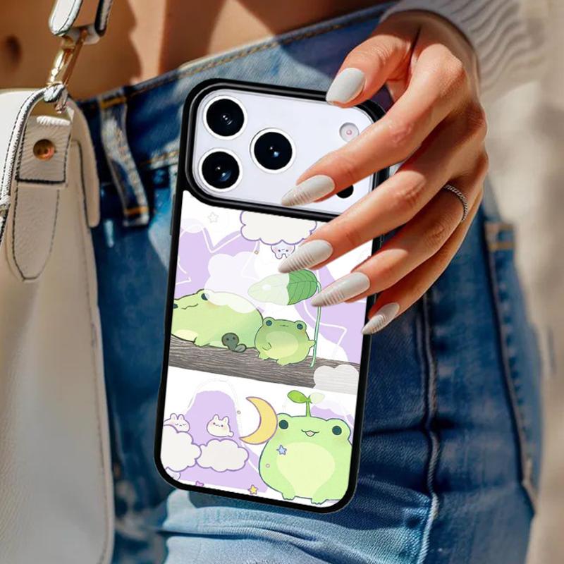 Animal Frog Phone Case For iPhone 17 Air 14 15 13 12 Max Cover For Apple 14 15 16 16e 11 Pro Max Plus Coque