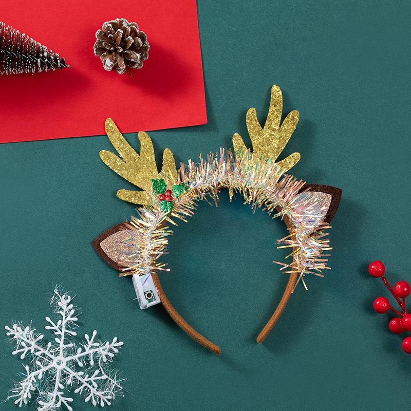 Luminous Christmas Antler Headband for Children & Adults