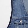 European and American French Women's Clothing Design Short Denim Vest High Waist Jeans